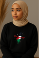 Ummah Trends Free Palestinian Flag Map Print Sweatshirt