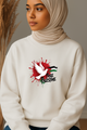 Ummah Trends Free Palestinian Flag White Bird Print Sweatshirt