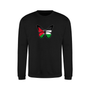 Ummah Trends Free Palestinian Flag Butterfly Print Sweatshirt