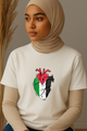 Ummah Trends Palestinian Flag Heart Print T-Shirt