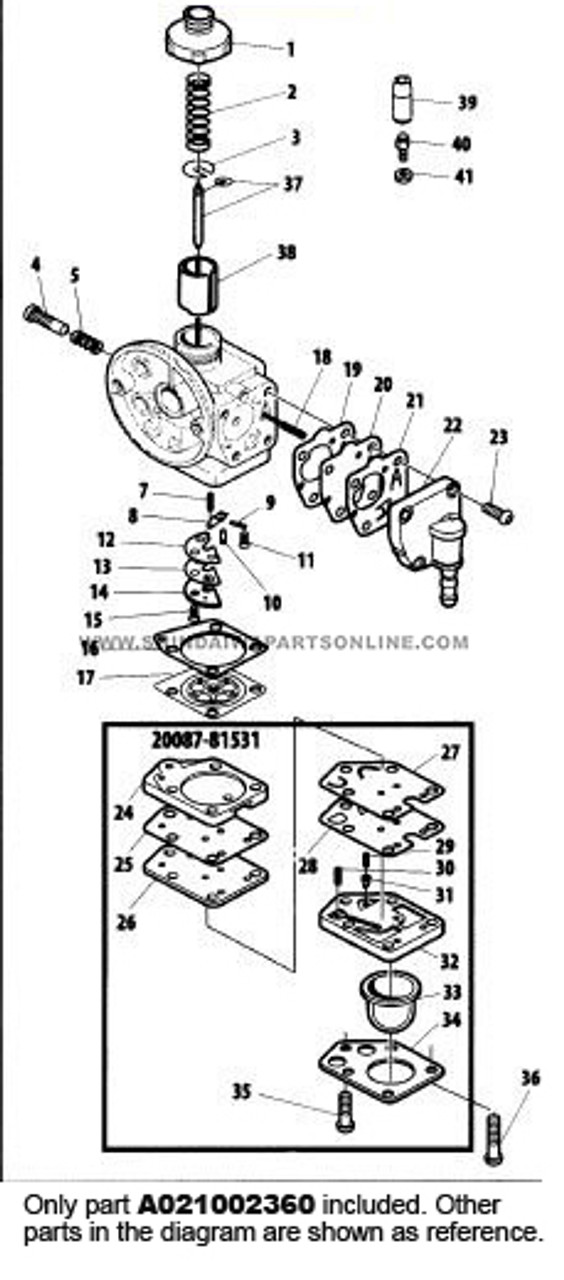 Shindaiwa A021002360-A - T270 Carburetor (Original OEM part)