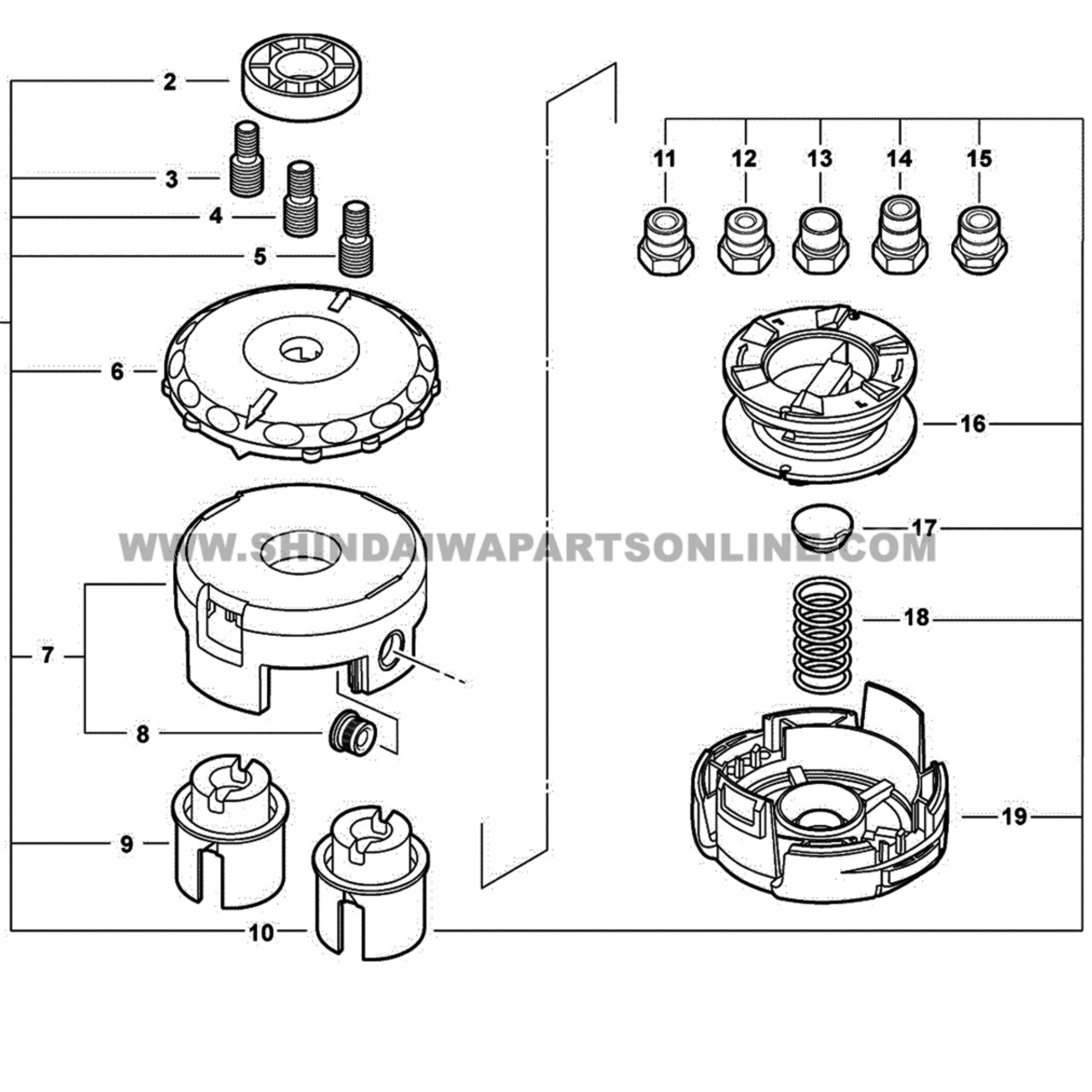 Shindaiwa T242 78890-30000 Trimmer Head OEM