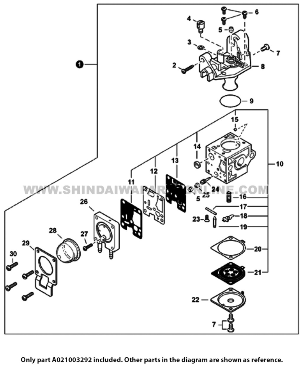 Shindaiwa M254 Carburetor A021003292 OEM