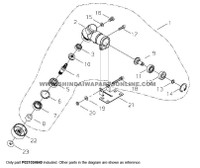 Parts lookup Shindaiwa T242 Gearcase P021034640 diagram