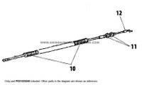 Disclaimer Shindaiwa T230 Throttle Cable P021023240 diagram