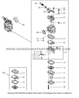 Parts lookup Shindaiwa A021002030 EB630 Carburetor OEM diagram