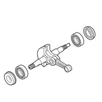 Shindaiwa P021039160 - Crankshaft Assembly (Original OEM part)