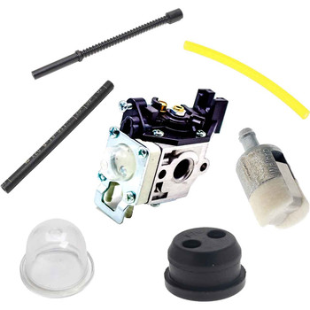 SHI HT235 COMPLETE CARBURETOR FUEL FILTER-GROMMET-LINES PRIMER BULB KIT