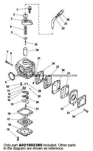 Shindaiwa T260 Genuine Carburetor A021002380