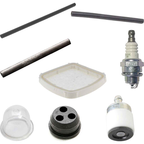 SHI AHS236S-LW AIR-OIL-FUEL FILTERS SPARK PLUG FUEL LINES PRIMER BULB KIT
