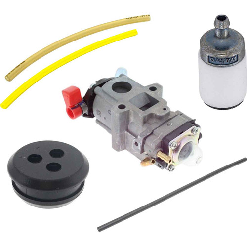 SHI EB810 COMPLETE CARBURETOR FUEL FILTER-GROMMET-LINES PRIMER BULB KIT