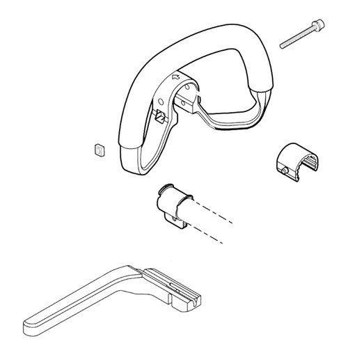 Shindaiwa P021038480 Handle Assembly With Barrier Bar T242X (Original OEM part)