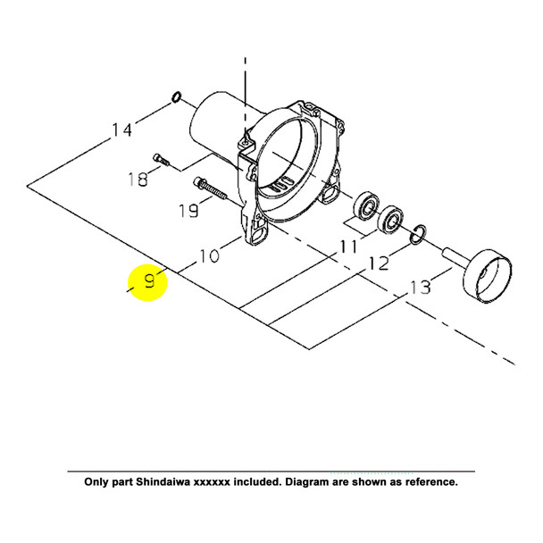 SHINDAIWA Fan Cover Complete 62907-31011 - Diagram
