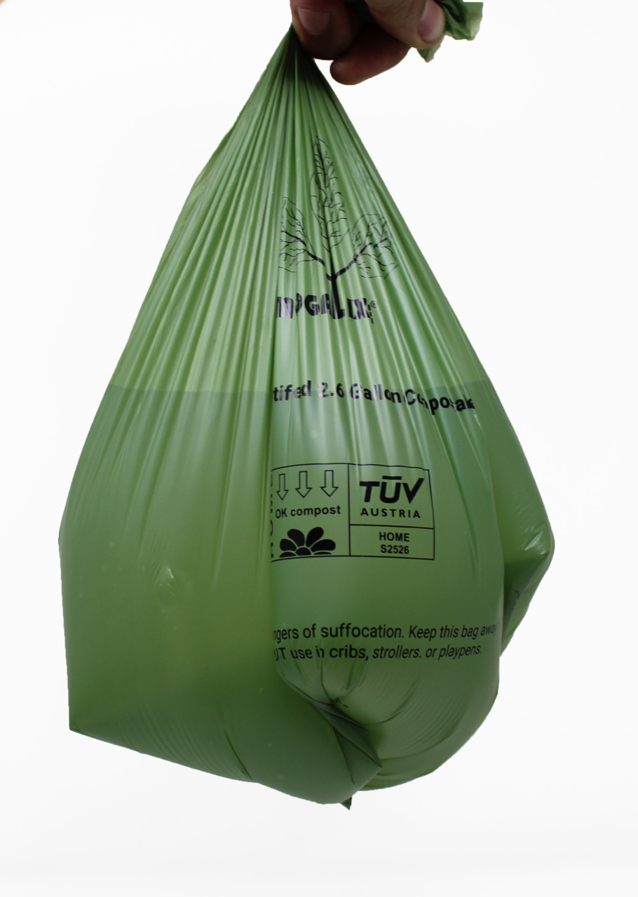 Green Compostable Trash Bags Y4832EER01 Large Compost Trash Bags Heritage  BioTuf Garbage Bags Green Garbage Bags