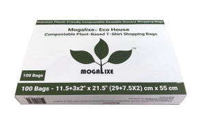 Compostable biodegradable T-Shirt Bags - Reusable Shopping grocery Bags (100 Bags) Compostable biodegradable T-Shirt Bags - Reusable Shopping grocery Bags (100 Bags)