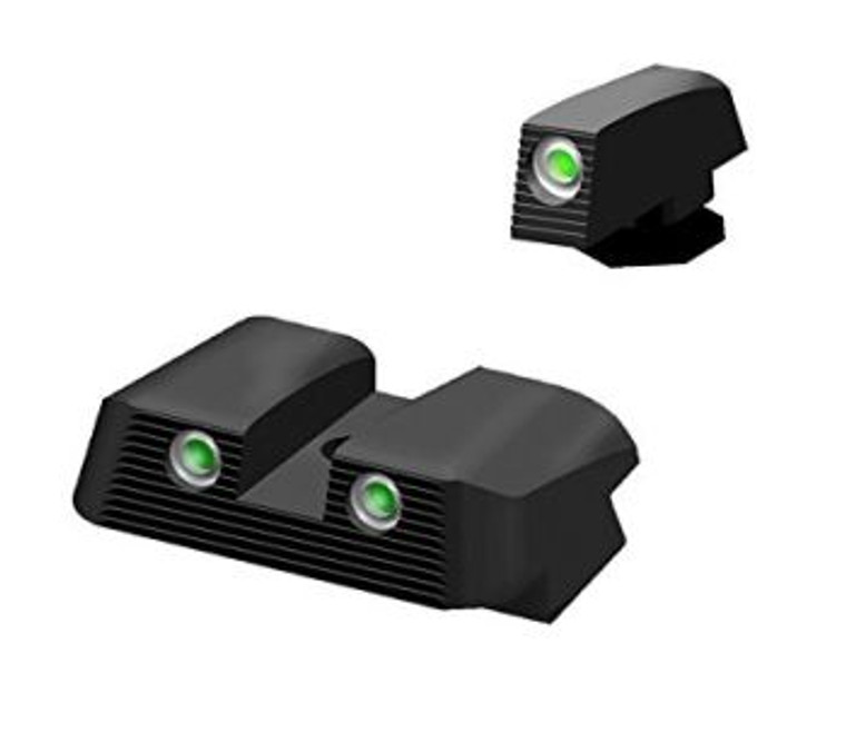 Hiviz Sights Front and Rear Set for 45 ACP, 10mm and 45 GAP
