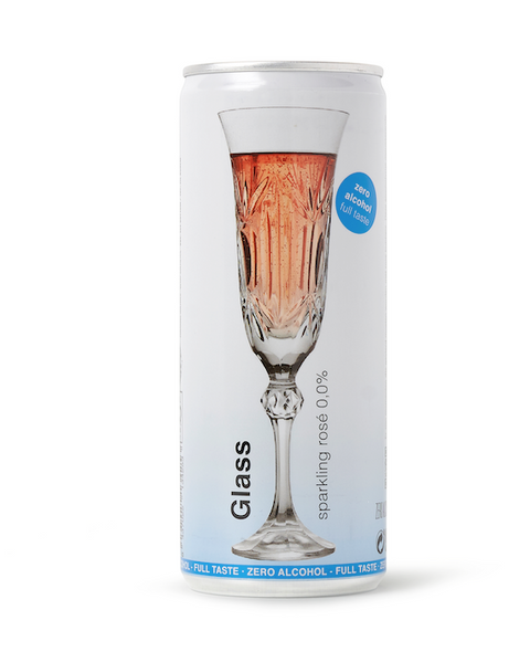 GLASS CANNED ROSE SPARKLING  WINE 0.0% 24/250ML
