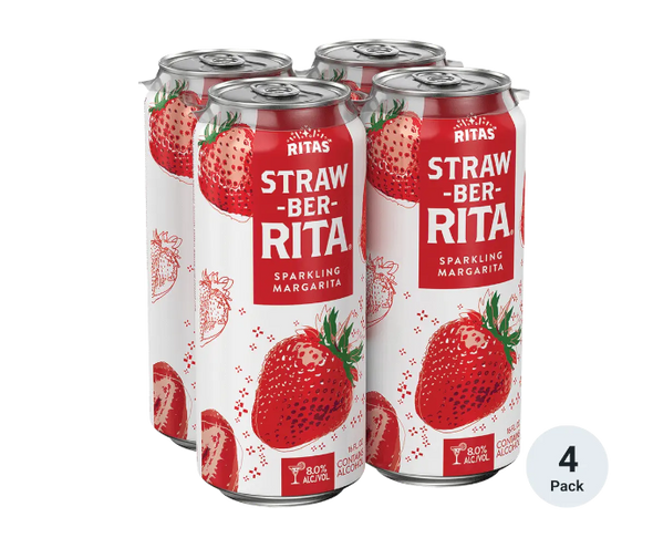 RITAS STRAW-BER-RITA 16OZ CAN (6X4)