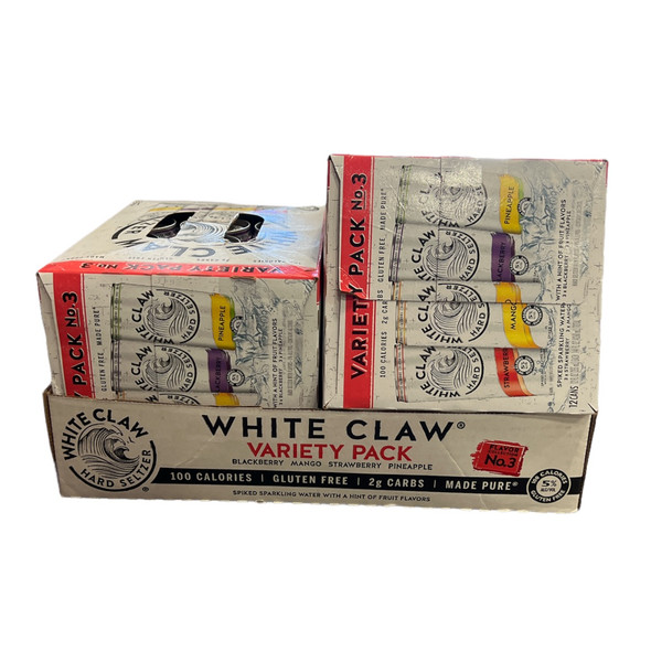 WHITE CLAW HARD SELTZER VARIETY PACK No3 12OZ (2X12PACK)