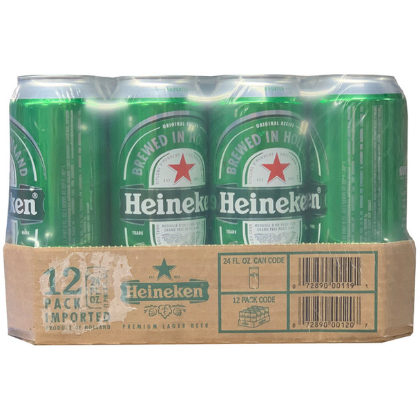 HEINEKEN 24OZ CAN 12PACK