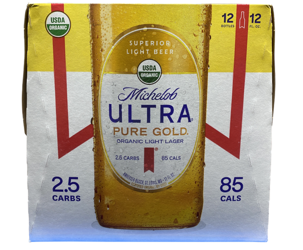 MICHELOB ULTRA PURE GOLD ORGANIC 12OZ BOTTLE (2X12) 24PACK