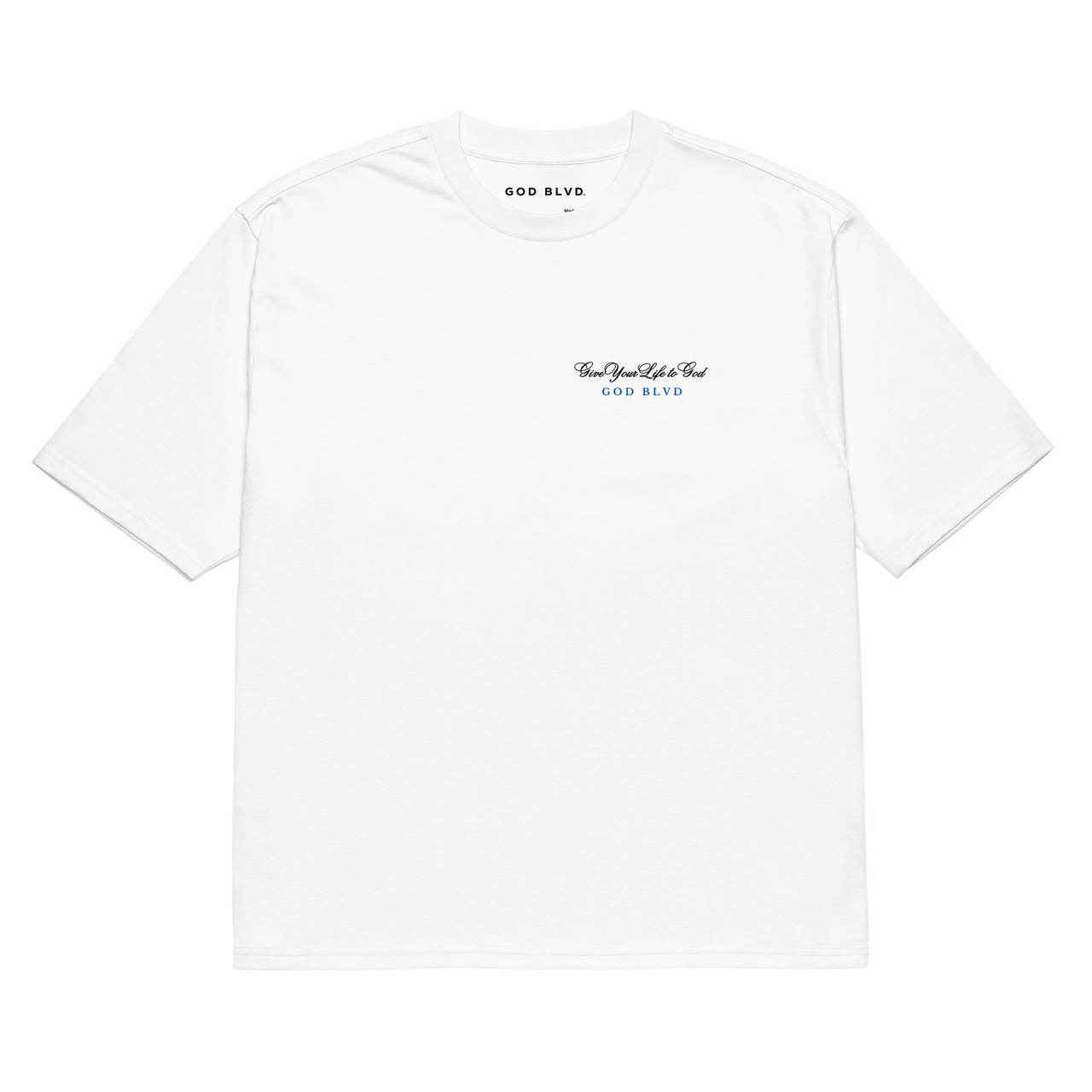 GOD BLVD - Most Gangster - White Oversized Heavyweight Tee - GOD BLVD