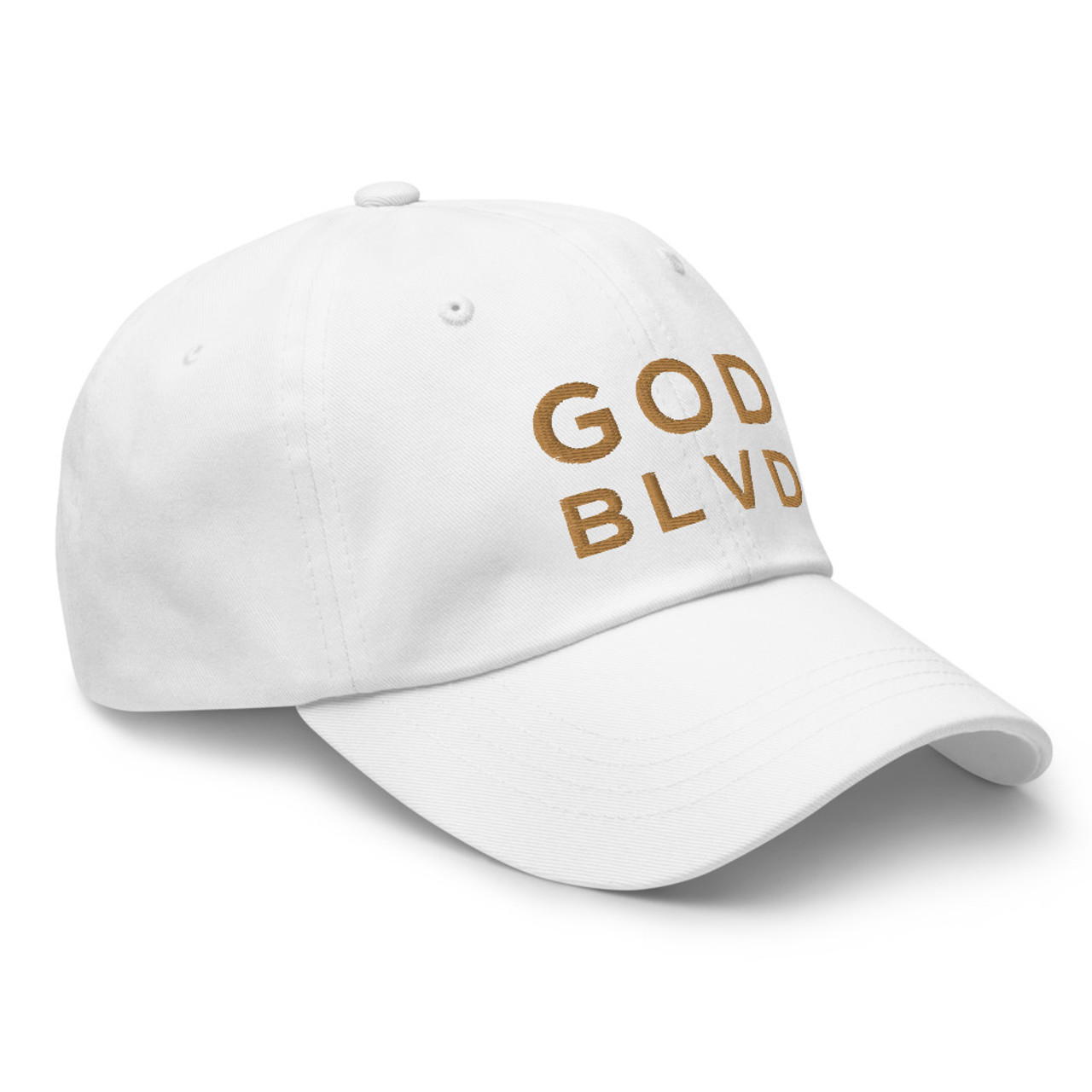 White and gold dad hat Clearance