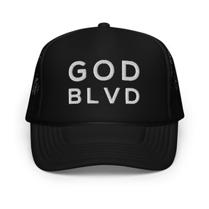 GOD BLVD - Foam Trucker Hat (Black-White) GOD BLVD - Foam Trucker Hat (Black-White)