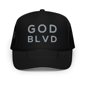 GOD BLVD - Foam Trucker Hat (Black-Grey) GOD BLVD - Foam Trucker Hat (Black-Grey)