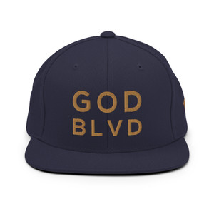 GOD BLVD - Snapback (Navy/Old Gold) 