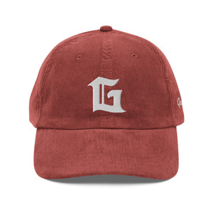 GOD BLVD - Capital G - Burgundy Vintage Corduroy Cap GOD BLVD - Capital G - Burgundy Vintage Corduroy Cap