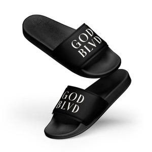 GOD BLVD - Secondary Logo - Black - Women's slides