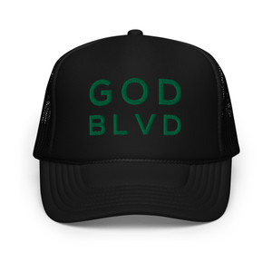 GOD BLVD - Foam Trucker Hat (Black-Green)