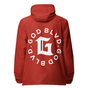 GOD BLVD - The G Circle - Red - Lightweight Windbreaker