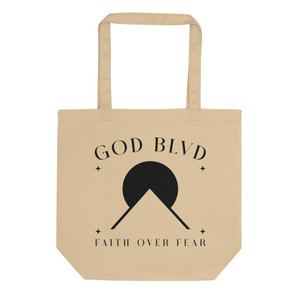 GOD BLVD - Faith Over Fear - Oyster Eco Tote Bag GOD BLVD - Faith Over Fear - Oyster Eco Tote Bag