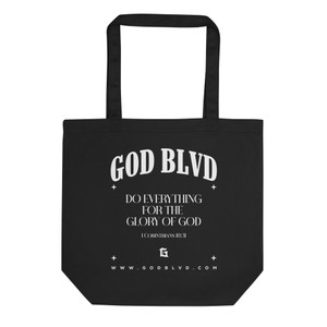 GOD BLVD - Glory of God - Black Eco Tote Bag GOD BLVD - Glory of God - Black Eco Tote Bag