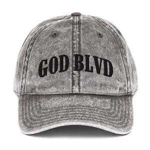 GOD BLVD - Arched Up - Charcoal Vintage Cotton Cap