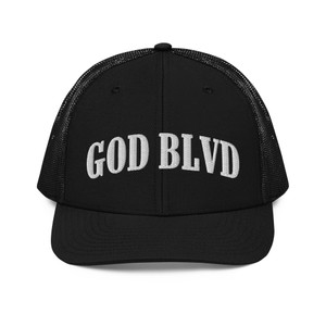 GOD BLVD - Arched - Black Trucker Cap GOD BLVD - Arched - Black Trucker Cap