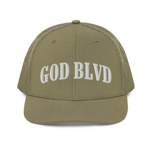 GOD BLVD - Arched - Trucker Cap - Loden Green/White GOD BLVD - Arched - Trucker Cap - Loden Green/White