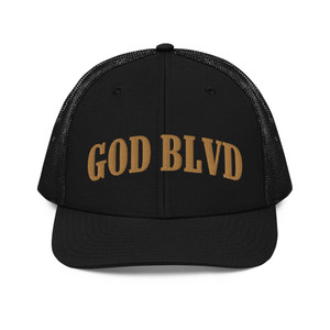 GOD BLVD - Arched - Trucker Cap - Old Gold GOD BLVD - Arched - Trucker Cap - Old Gold