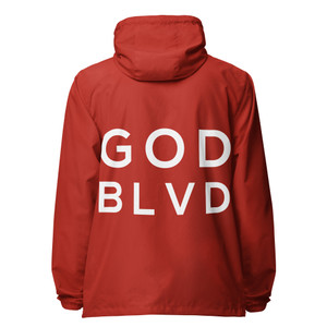 GOD BLVD - OG Logo - Red Camouflage Lightweight Zip Up Windbreaker GOD BLVD - OG Logo - Red Camouflage Lightweight Zip Up Windbreaker