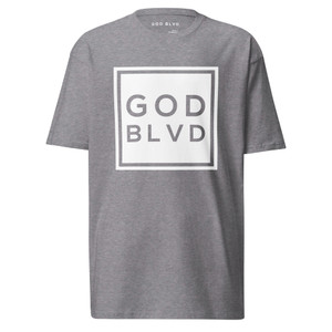 GOD BLVD - OG Logo Sign - Grey Premium Tee