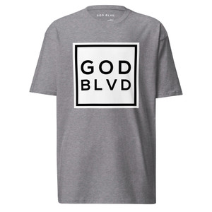 GOD BLVD - OG Logo Sign - Carbon Grey Premium Heavyweight Tee GOD BLVD - OG Logo Sign - Carbon Grey Premium Heavyweight Tee