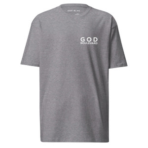 GOD BLVD - God Boulevard - Grey Premium Tee - Front/Back Print GOD BLVD - God Boulevard - Grey Premium Tee - Front/Back Print