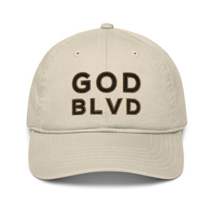 GOD BLVD - OG Logo - Oyster Organic Dad Hat - Black/Old Gold Embroidered GOD BLVD - OG Logo - Oyster Organic Dad Hat - Black/Old Gold Embroidered