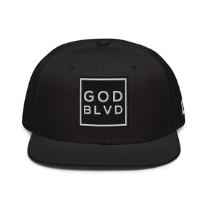 GOD BLVD - OG Logo - Black Snapback Hat - Black/White Embroidered GOD BLVD - OG Logo - Black Snapback Hat - Black/White Embroidered