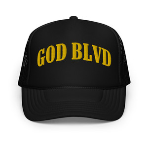 GOD BLVD - Arched - Black Foam Trucker - Gold