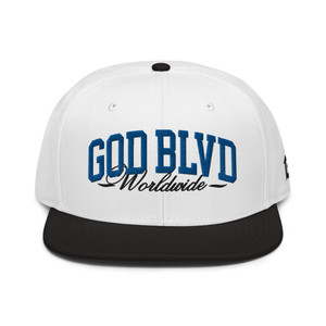 GOD BLVD - Worldwide - Black White Snapback Hat - Blue/Black GOD BLVD - Worldwide - Black White Snapback Hat - Blue/Black