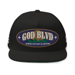 GOD BLVD - OVAL Where Victory is Certain P4 - Flat Bill Cap GOD BLVD - OVAL Where Victory is Certain P4 - Flat Bill Cap