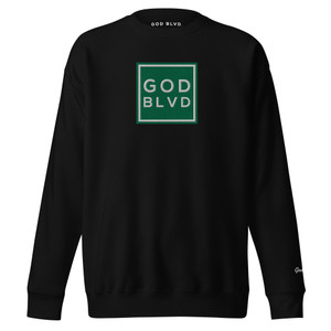 GOD BLVD - OG Logo Sign - Green/White Embroidered GOD BLVD - OG Logo Sign - Green/White Embroidered